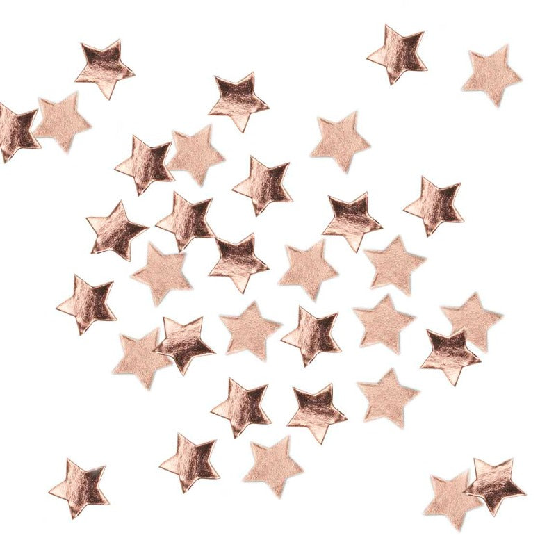 Rosa guld stjerne konfetti
