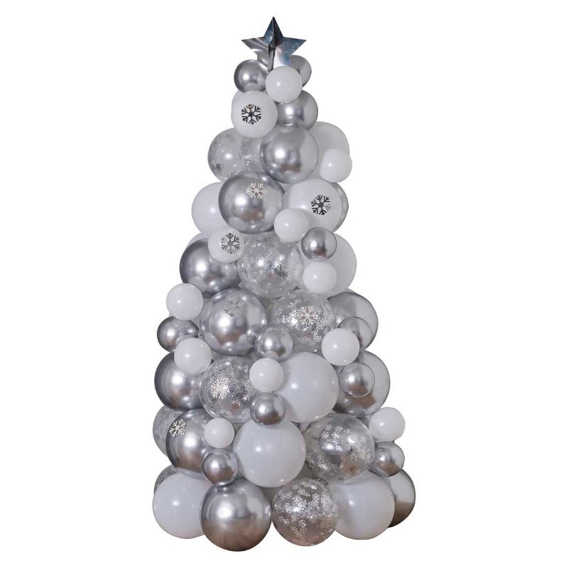 Sølv ballon juletræ