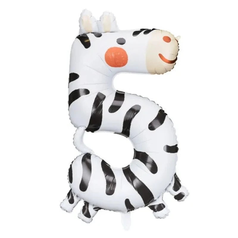 5 tal Zebra folieballon