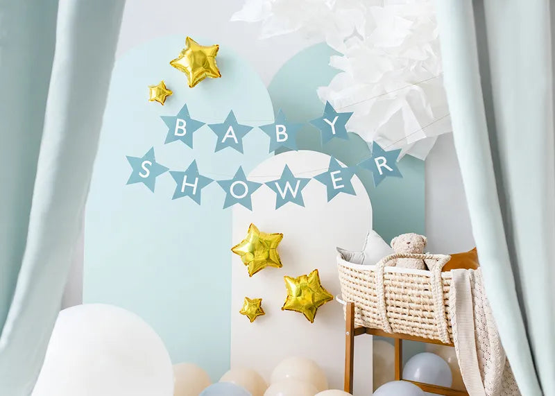 Baby Shower Banner Blå