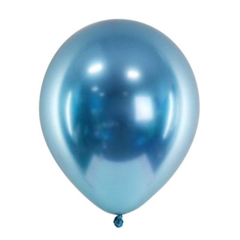Glossy blå balloner