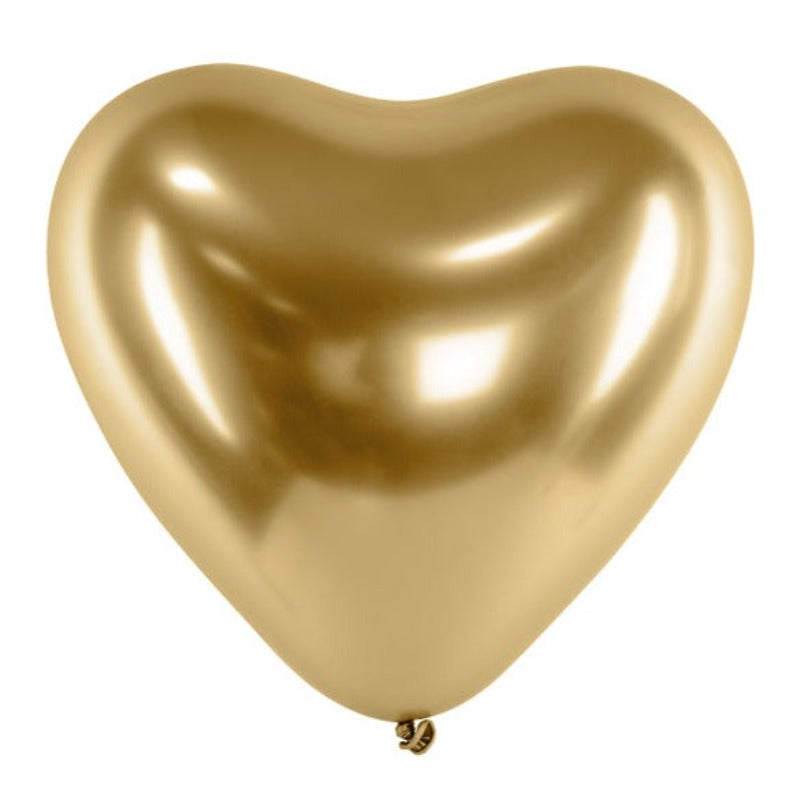 Shiny guld hjerteballon