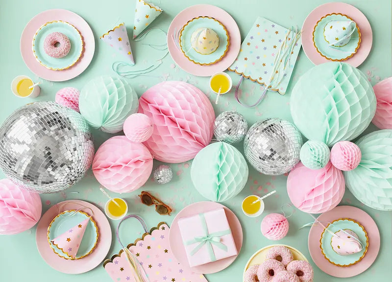 Partyhatte pastel med stjerner