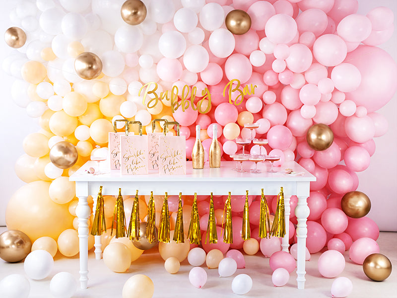 Bubbly Bar - Banner i guld 83x21cm