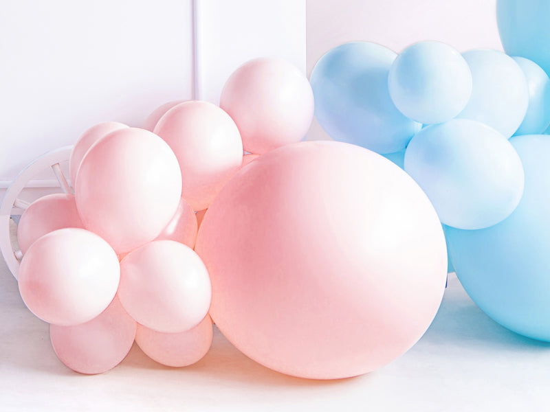 Stor rund ballon Pastel lyserød 60 cm