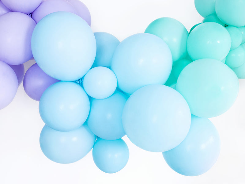 Små balloner i pastel lyseblå 12 cm 100 stk.