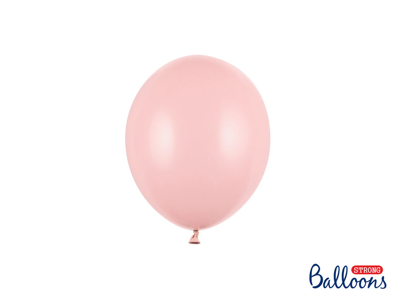 Små balloner i pastel lyserød 12 cm (10 stk./100 stk.)