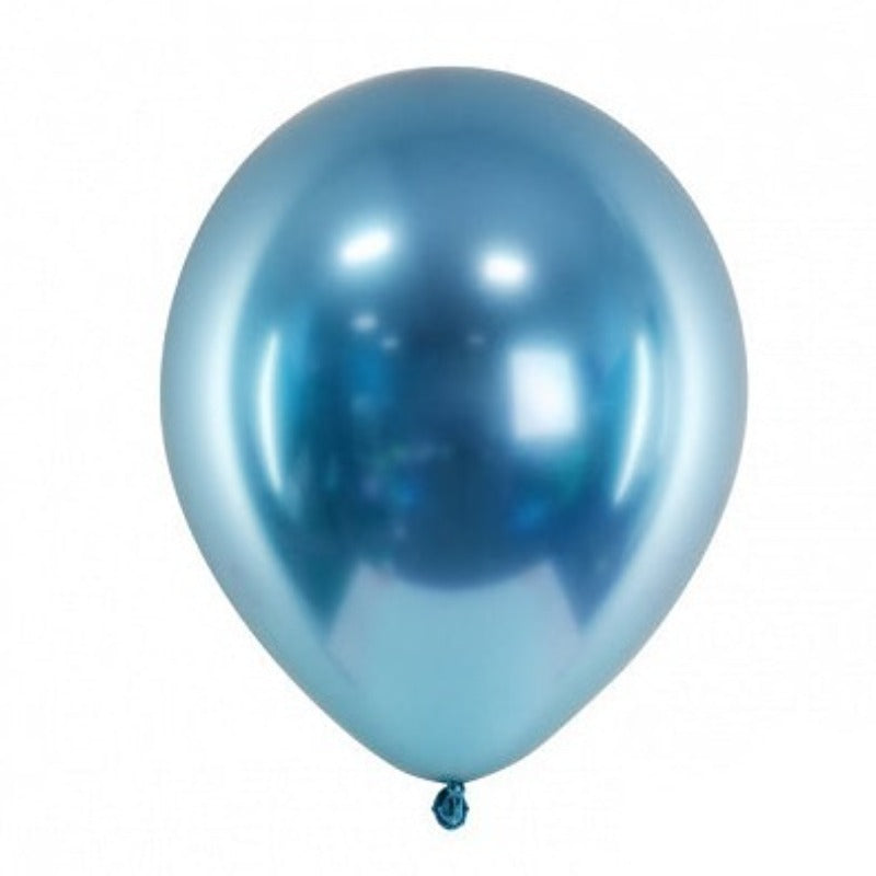 glossy blå balloner 30 cm