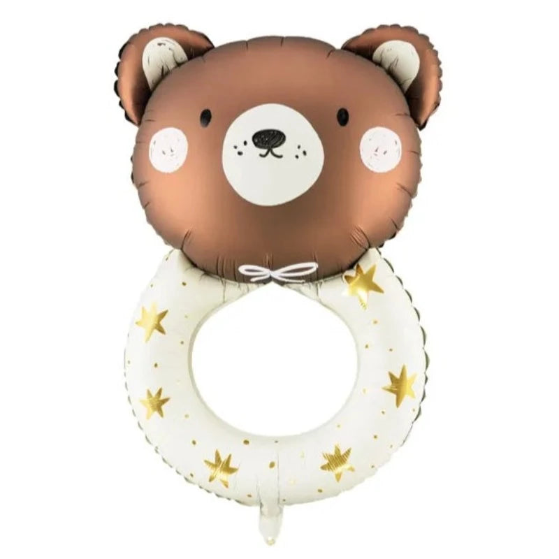 Teddy rangle folieballon til dit babyshower