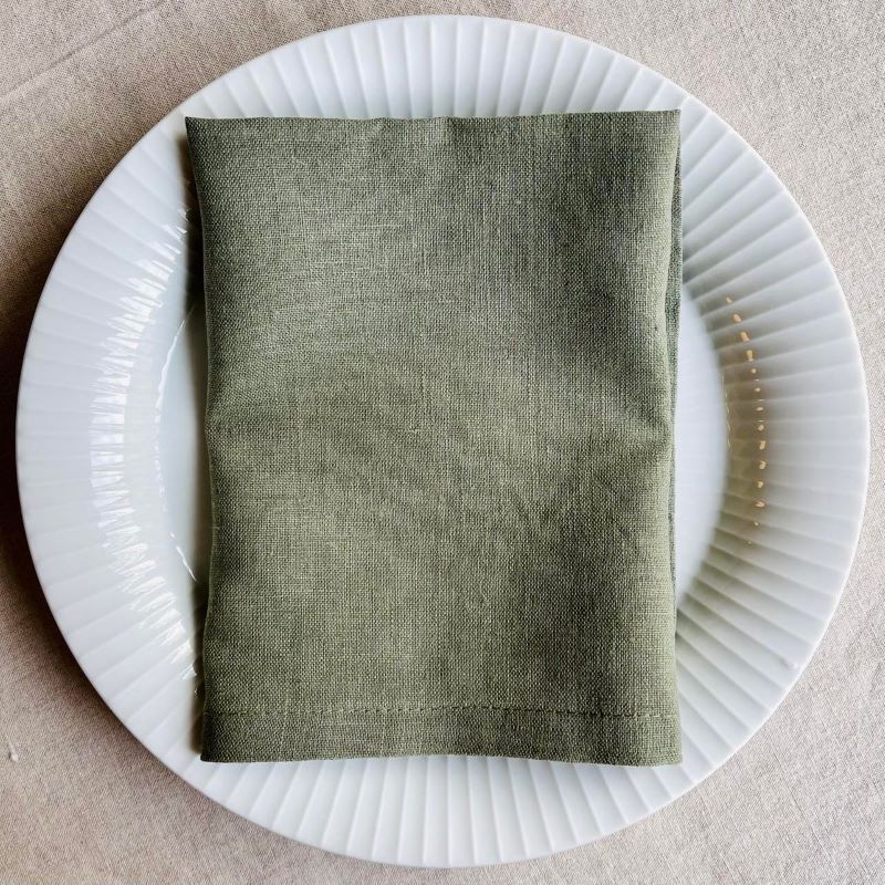 Leje olivengrønne servietter