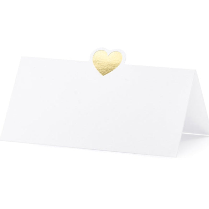 Bordkort med guld hjerte