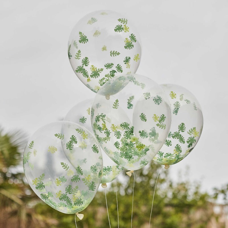 jungle konfetti balloner grøn